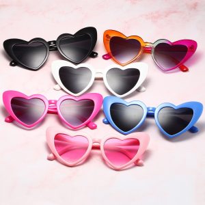 6pairs Heart Frame Fashion Glasses